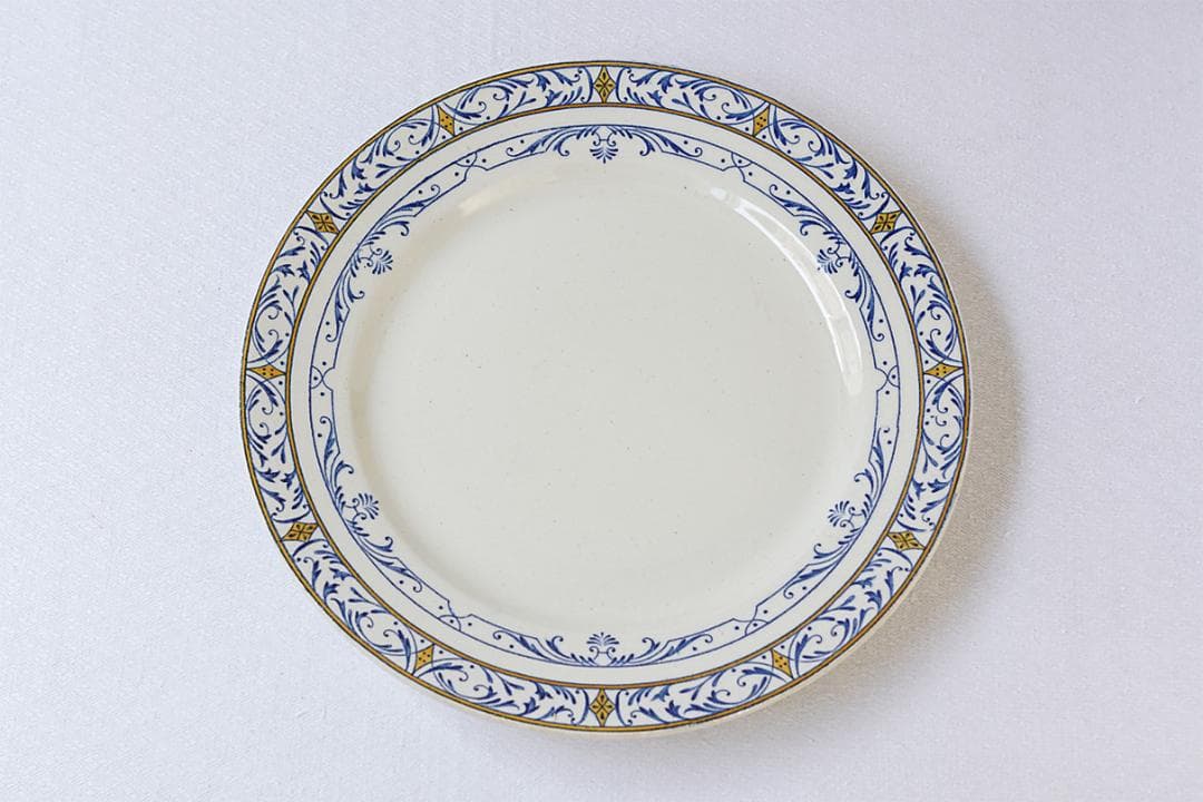 フランスアンティーク　クレイユモントロー　COLBERT　平皿　24.5cm