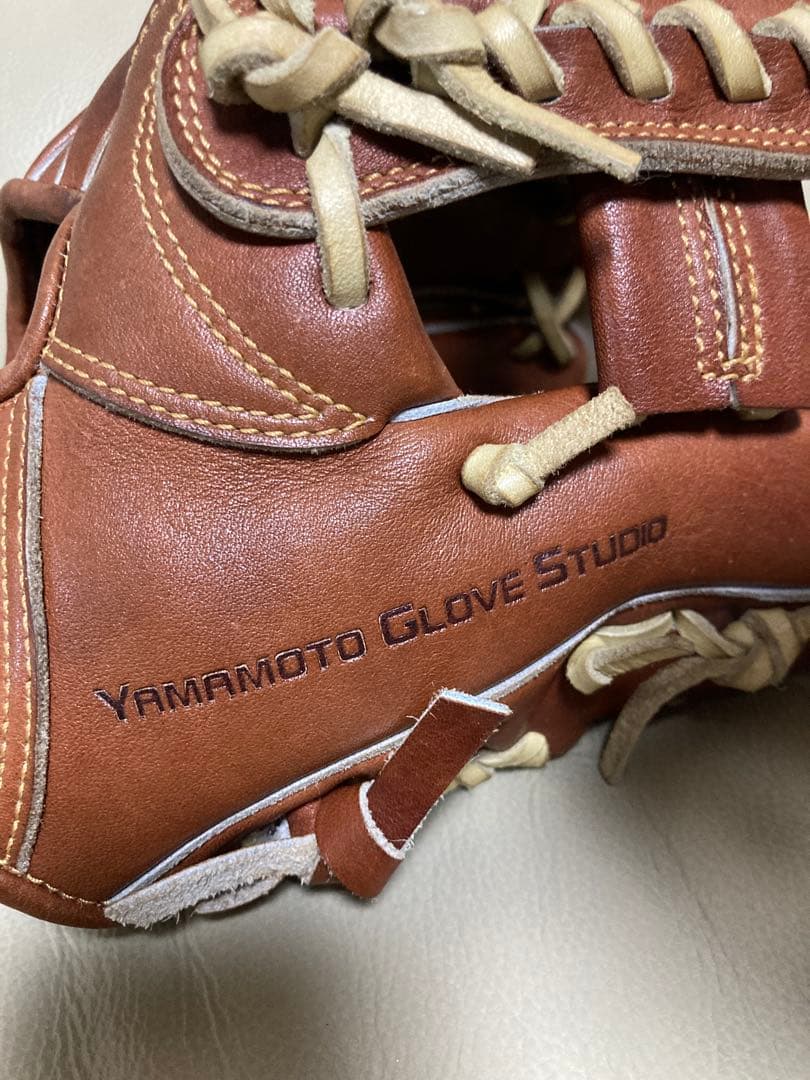 YGS 山本グラブスタジオ 硬式グローブ ブラウン 右投げ用　約28cm日本製