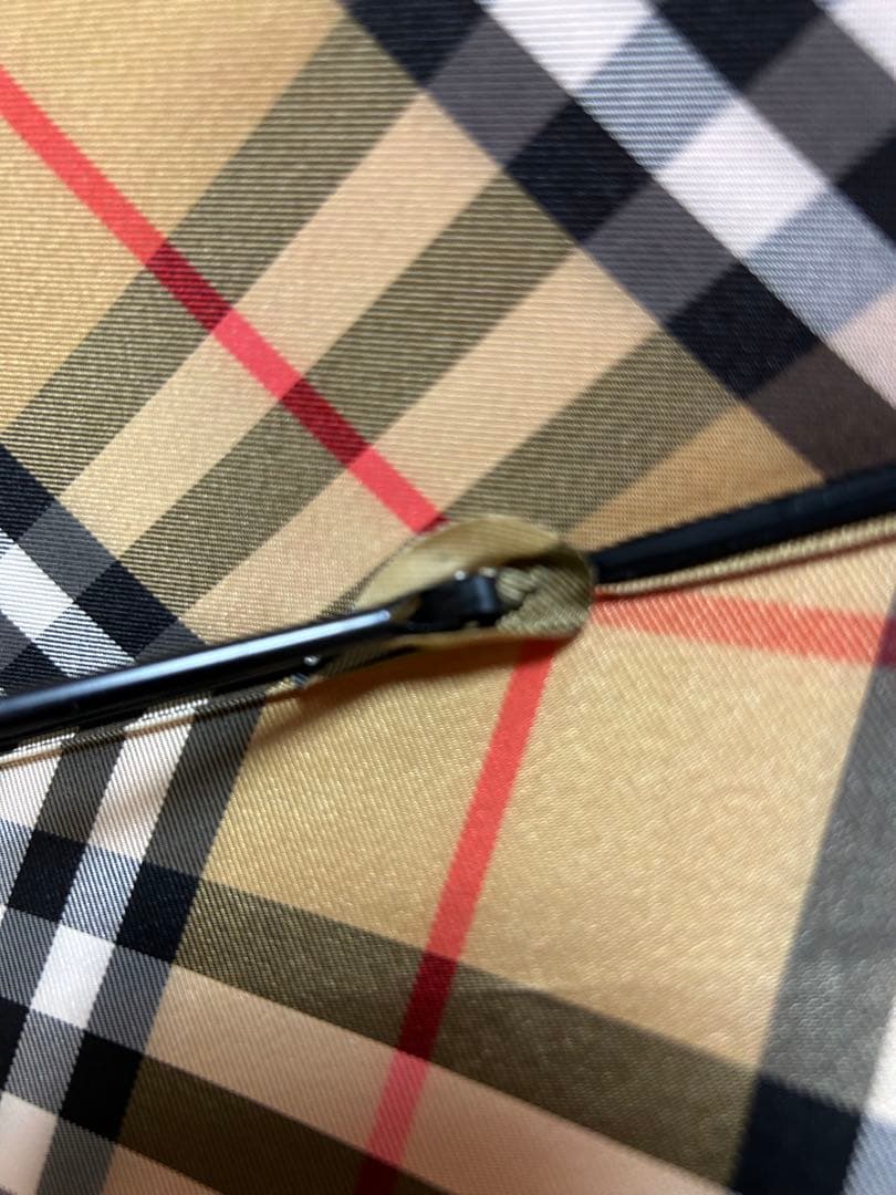 新品未使用バーバリーノバチェック柄 ベージュ 長傘 男女兼用タグ付き レア