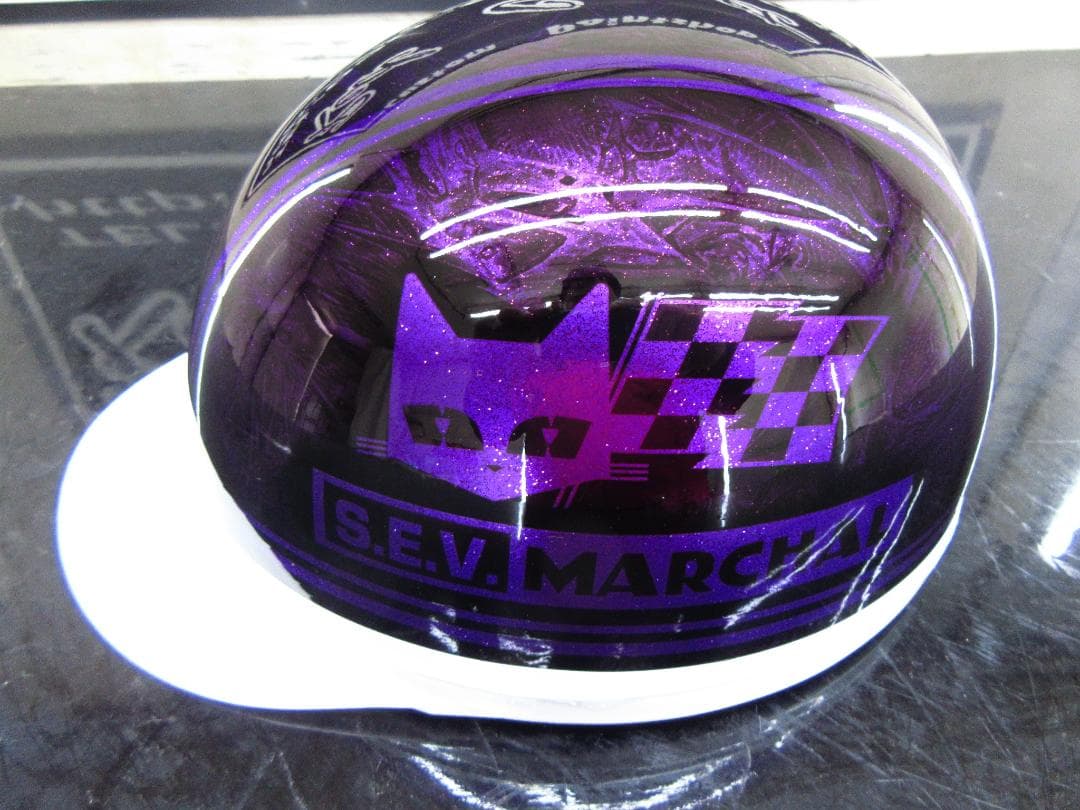 送料込！！カスタムコルク半　マーシャル　紫ラップラメ最安値023