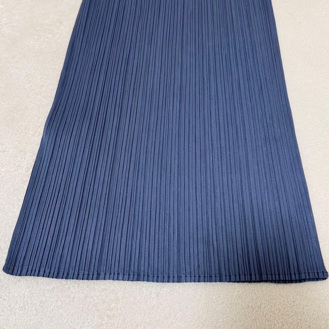 極美品✨ISSEY MIYAKE プリーツ　ネイビー　チュニック　ノースリーブ