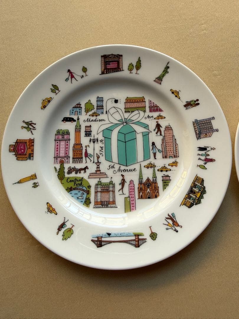 TIFFANY&Co. 5thAvenue デザートプレート2枚セット 袋付