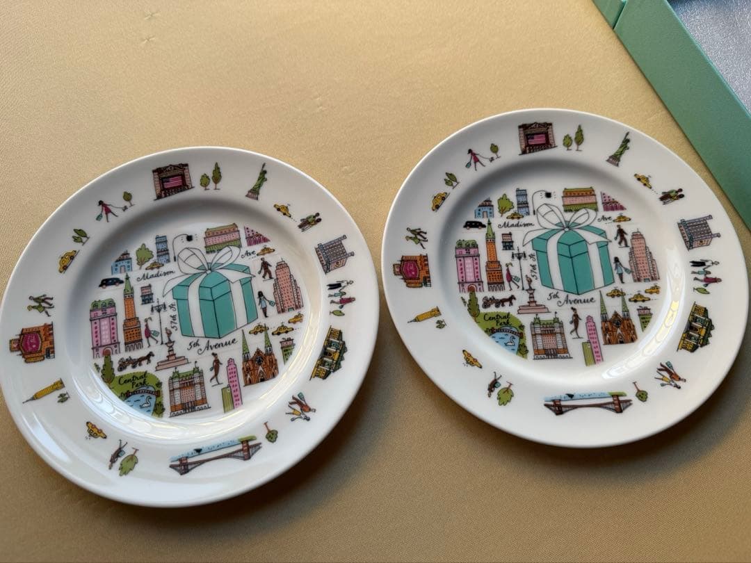 TIFFANY&Co. 5thAvenue デザートプレート2枚セット 袋付