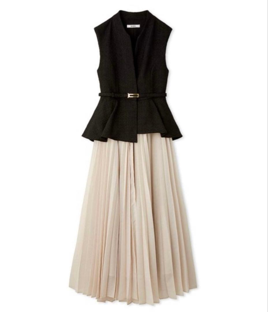 snidel スナイデル　ベルティッドペプラムスイッチングワンピース