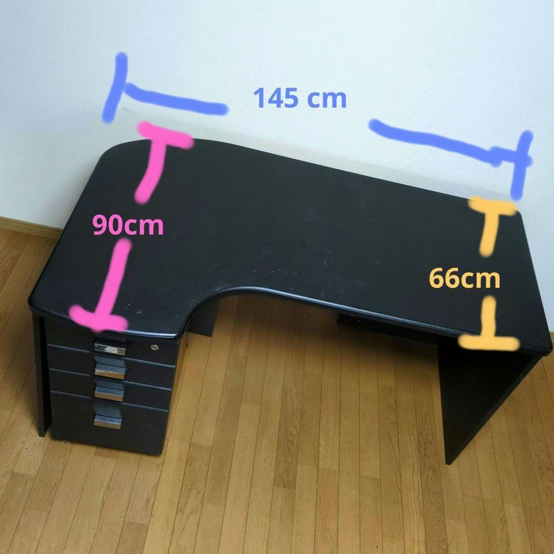 Audrey様①合計価格¥20000円 大型デスク 黒 ブラック L字型
