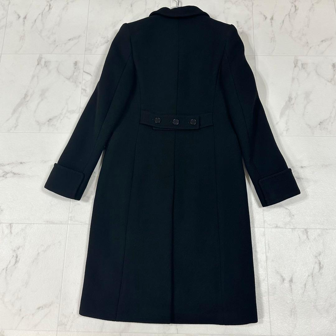 【美品】MaxMara ロングコート ウールチェスターコート アンゴラ混 M相当