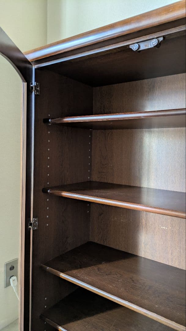 幅80.5 ガラス扉キャビネット