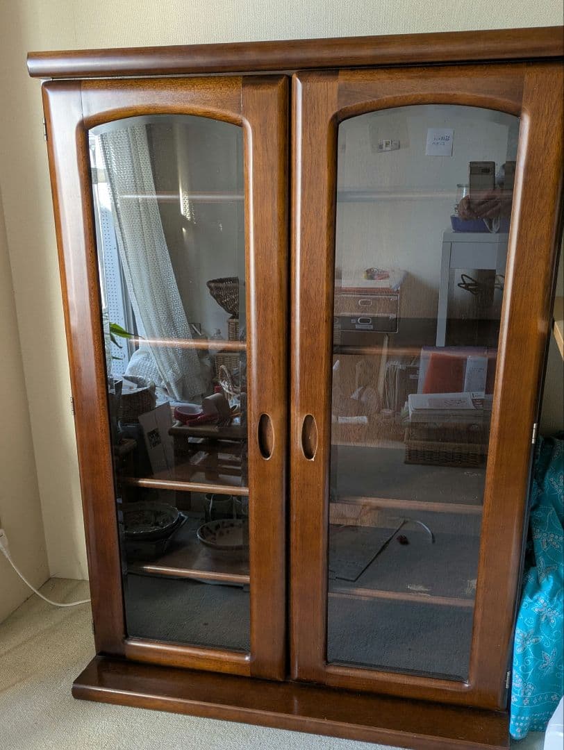 幅80.5 ガラス扉キャビネット