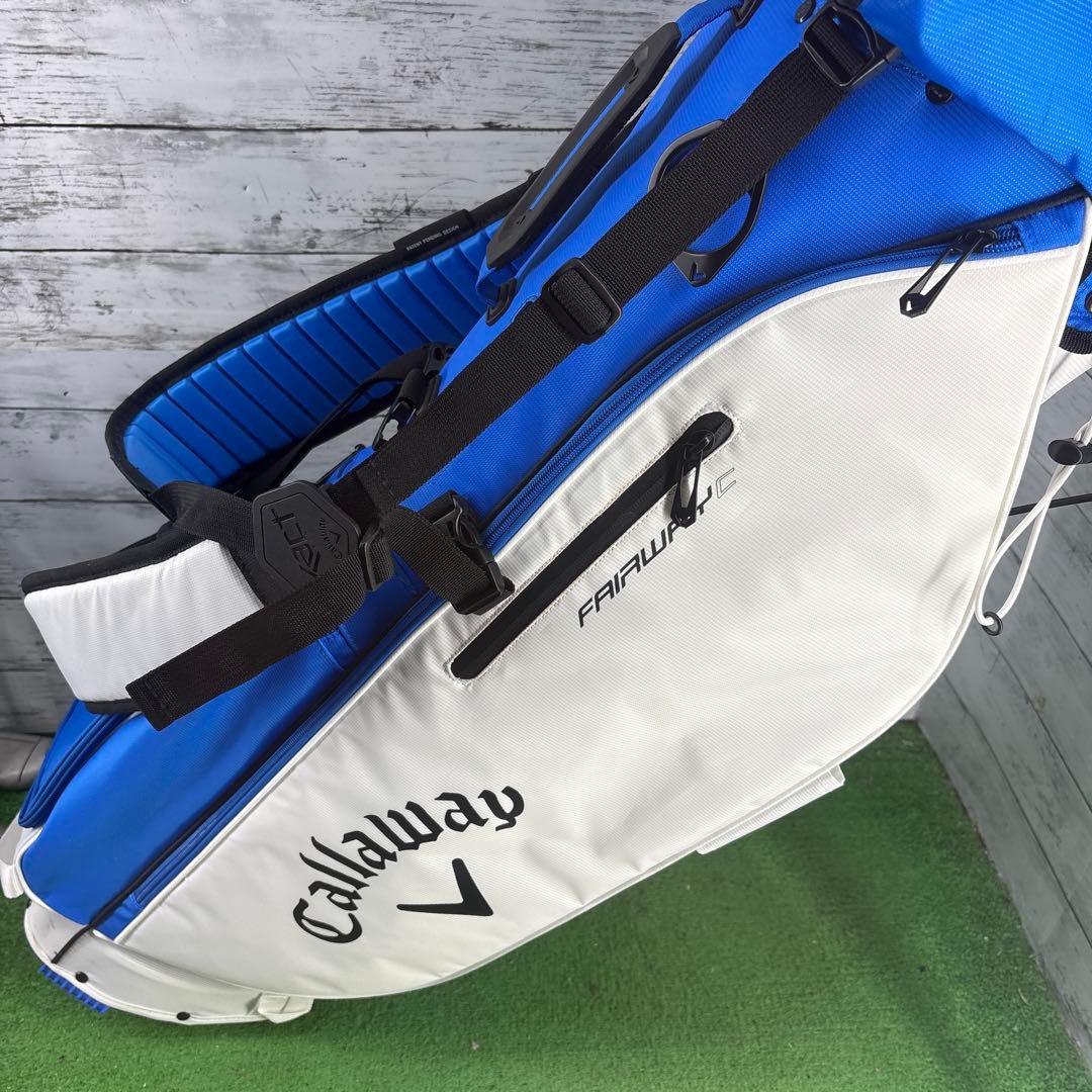 Callaway スタンド式キャディバッグ 青/白　ダブルショルダー