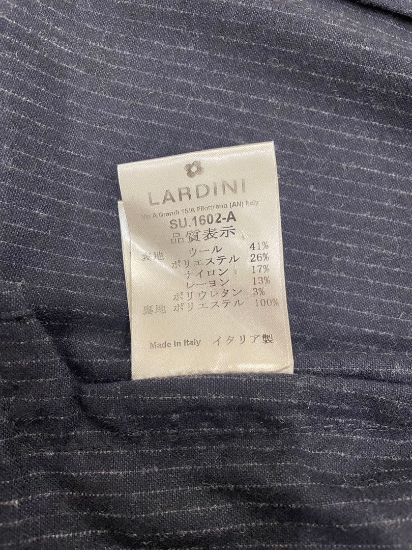 LARDINI ストライプ セットアップスーツ ネイビー サイズXS