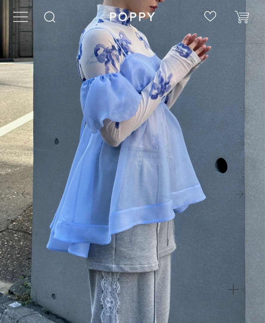 poppy あさぎーにょ シースルートップス