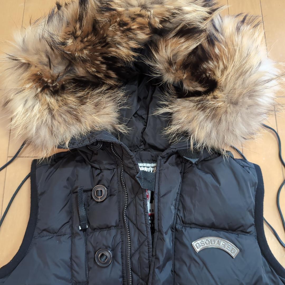 DSQUARED2 高級ファー&リアルダウン ベスト 42 希少 d22