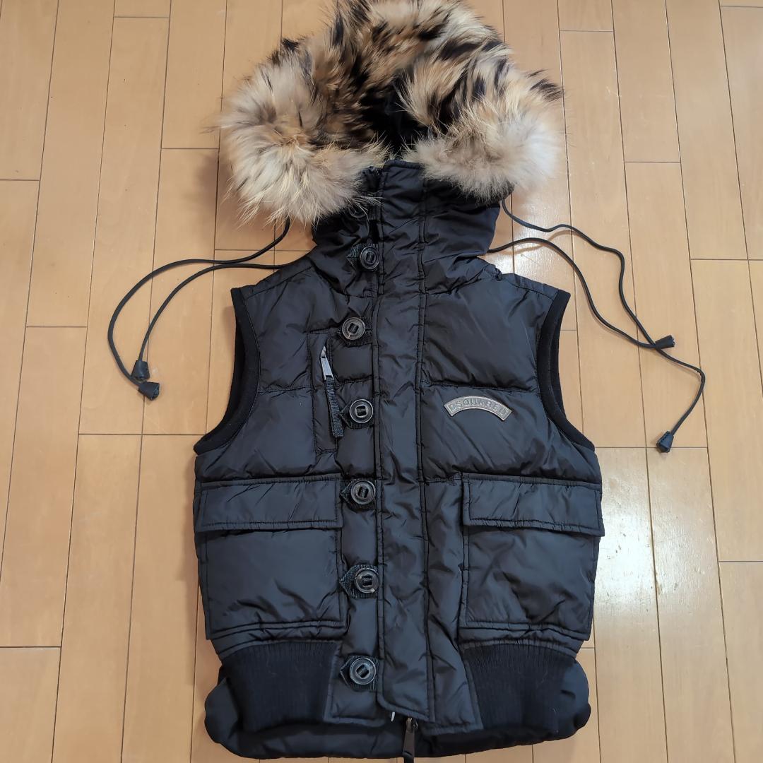 DSQUARED2 高級ファー&リアルダウン ベスト 42 希少 d22