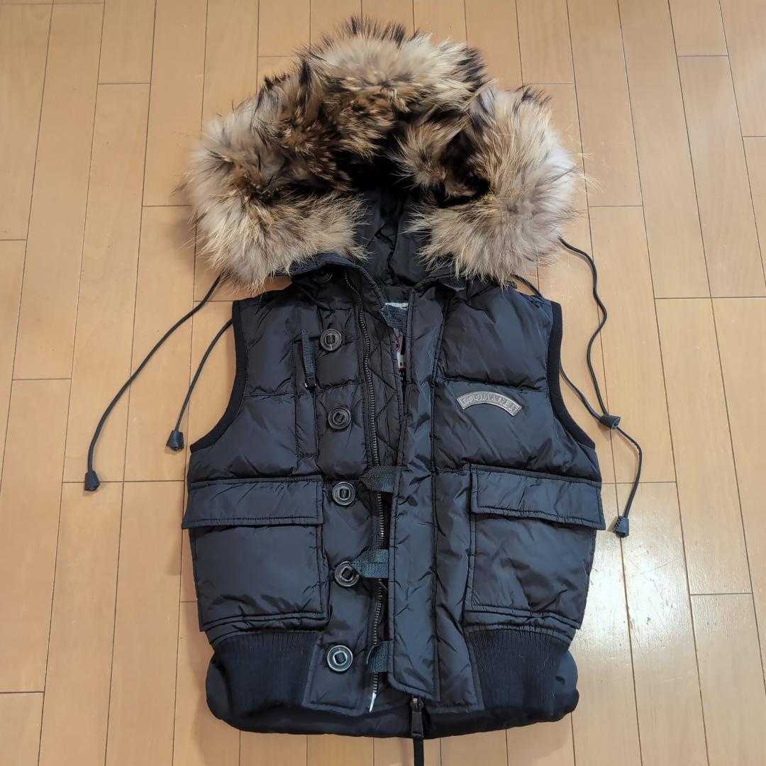 DSQUARED2 高級ファー&リアルダウン ベスト 42 希少 d22