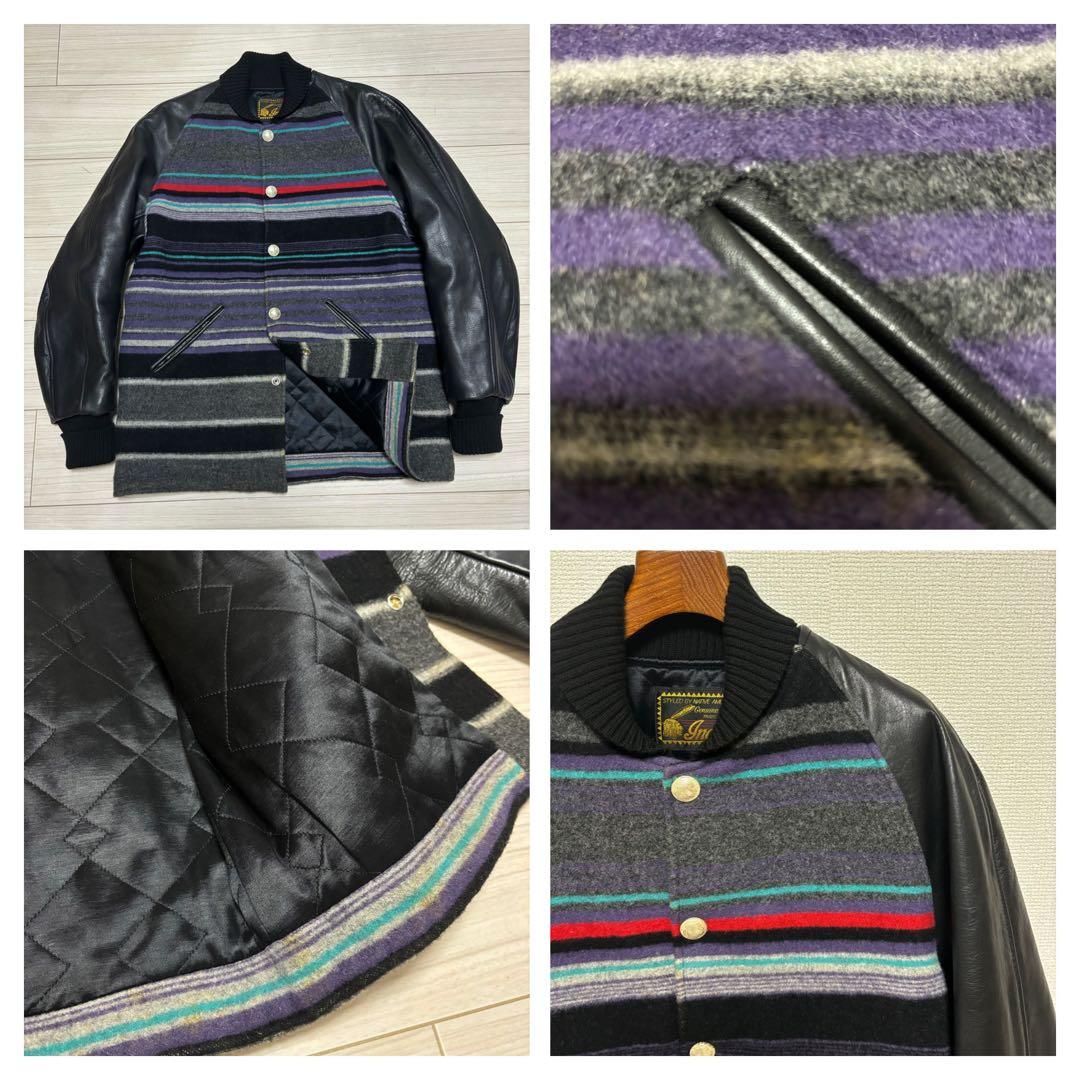 Indian Motorcycle■レザーアーム ファラオジャケットネイティブ柄