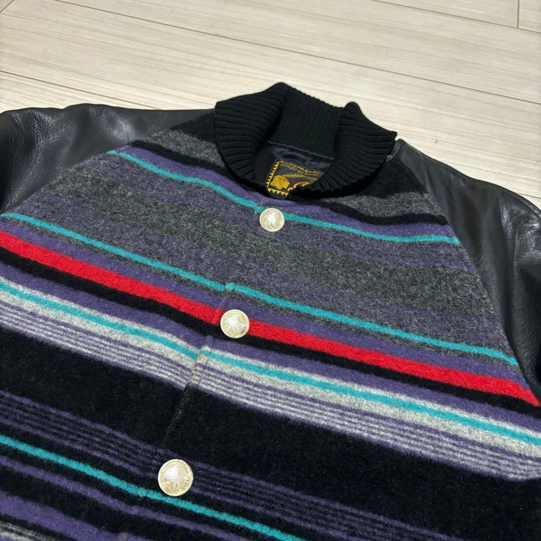 Indian Motorcycle■レザーアーム ファラオジャケットネイティブ柄