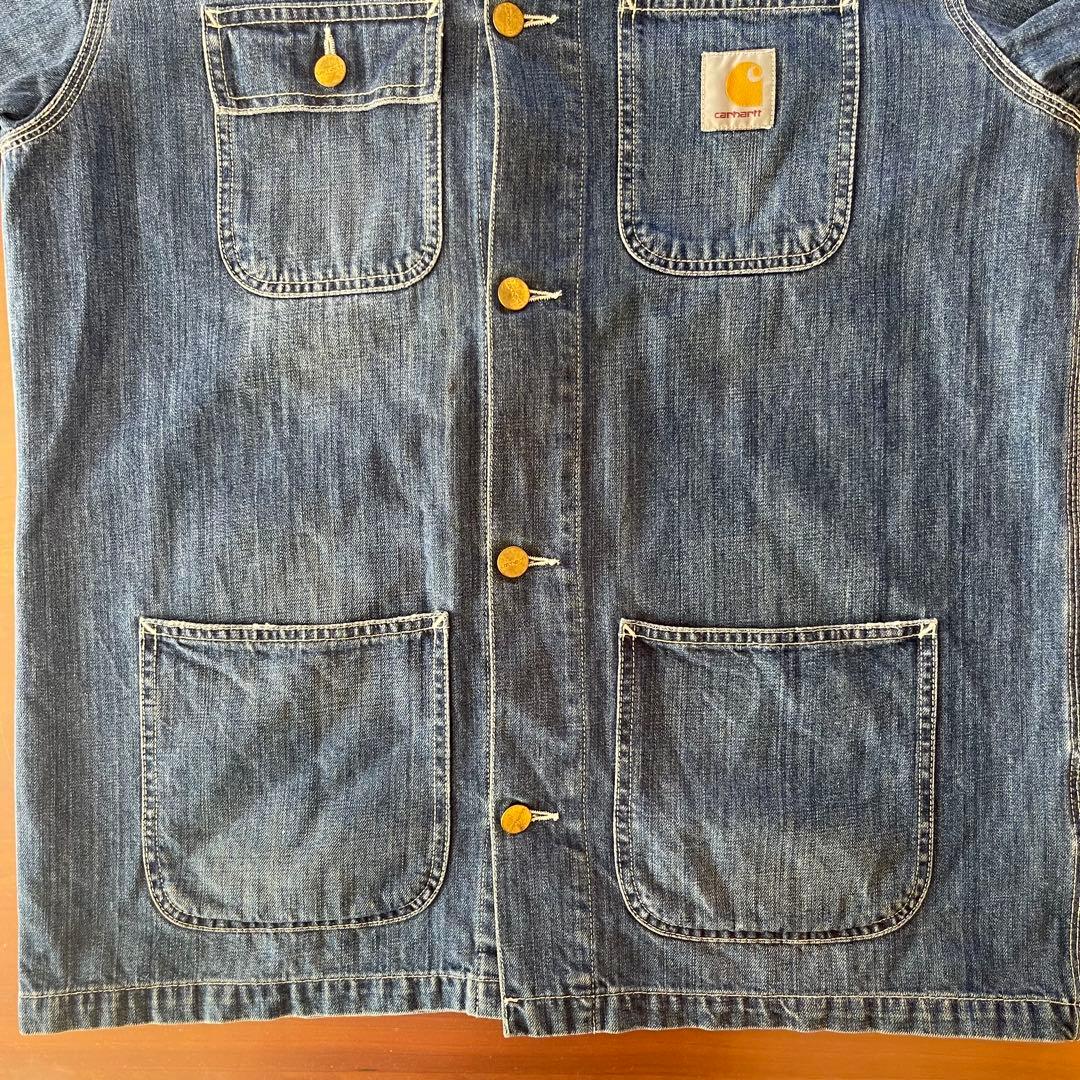 ★carhartt ミシガンコート　カバーオール デニム　L★ チョアコート