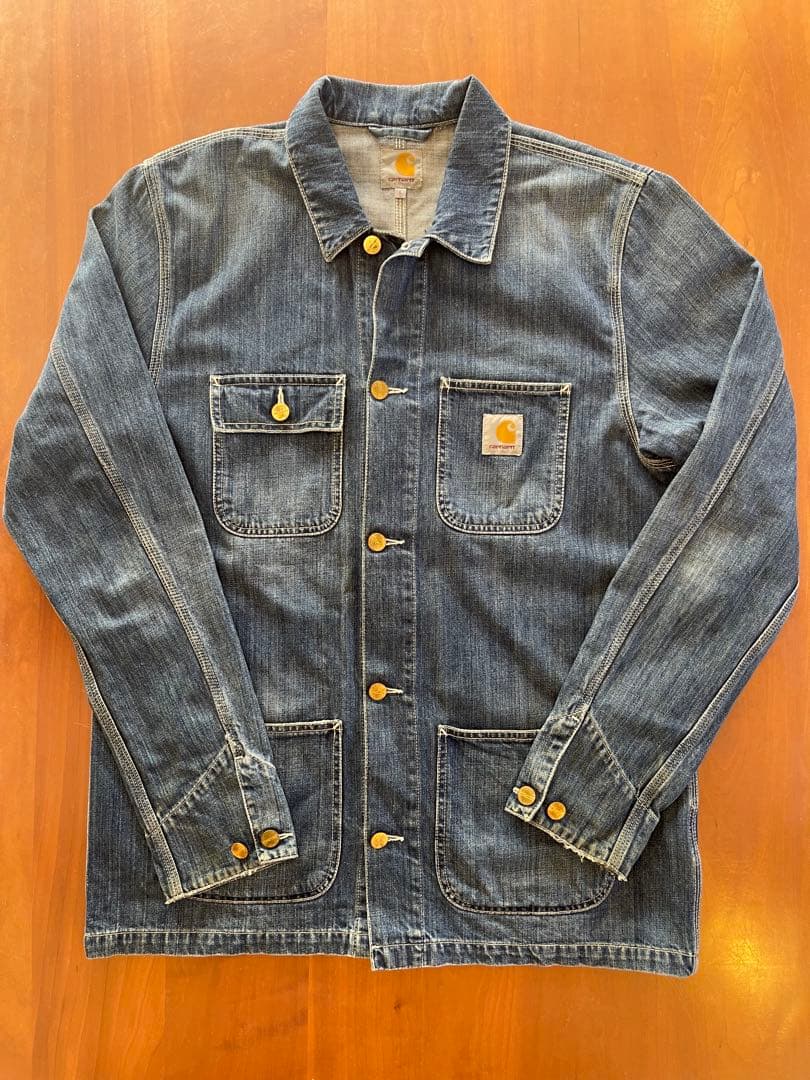 ★carhartt ミシガンコート　カバーオール デニム　L★ チョアコート