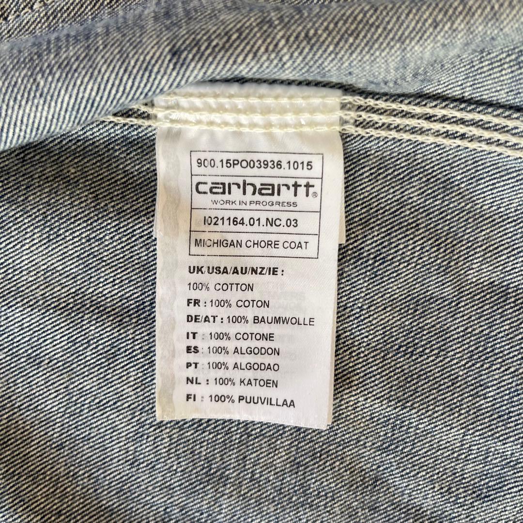 ★carhartt ミシガンコート　カバーオール デニム　L★ チョアコート