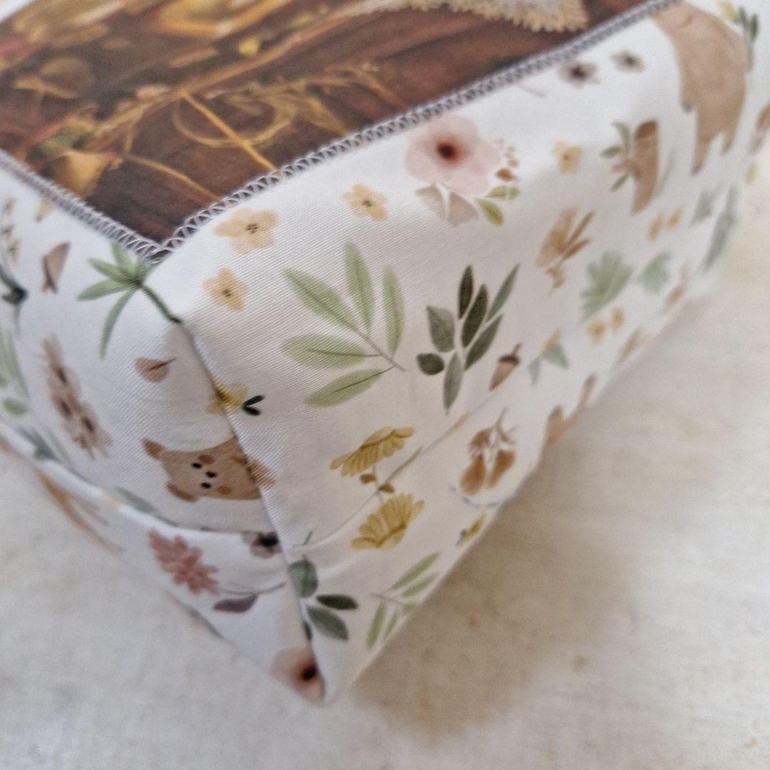 激レアねこパネル生地　ハンドメイド　布バスケット