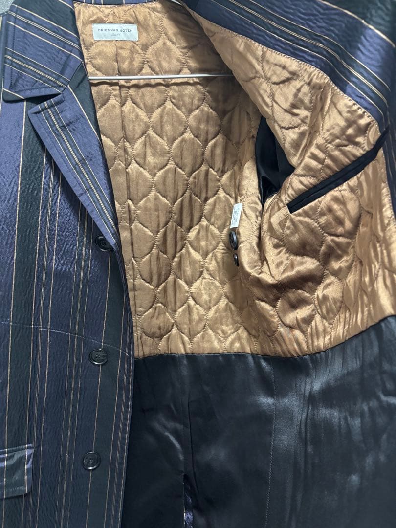 【DRIES VAN NOTEN】Stripe Chester Coat