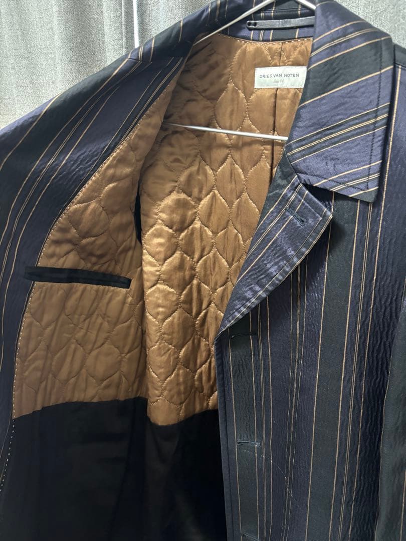 【DRIES VAN NOTEN】Stripe Chester Coat