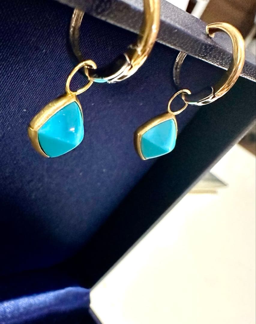 GSTV k18スリーピングビューティーターコイズチャーム3.00ct新品未使用