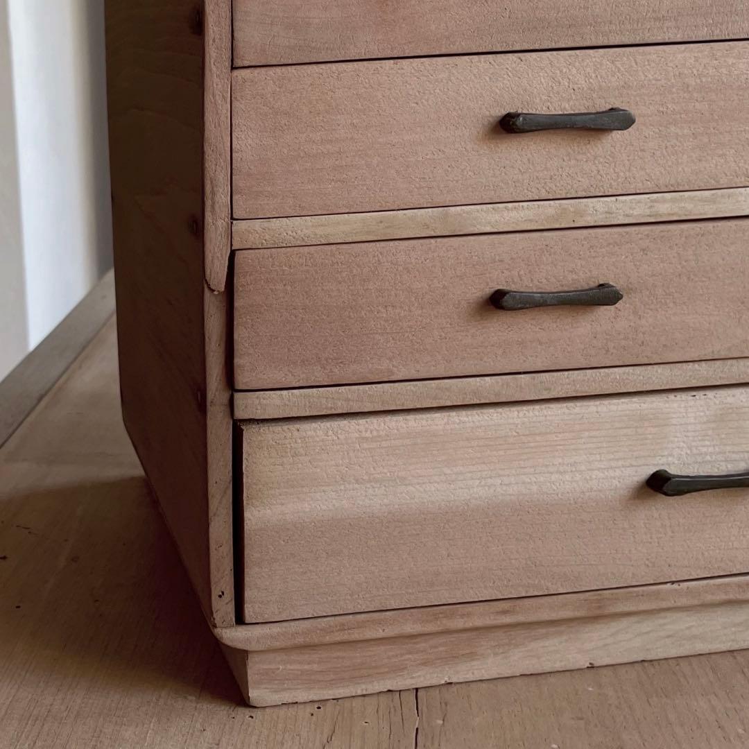 古い裁縫箱　小引き出し　棚　レトロ　古道具　アンティーク