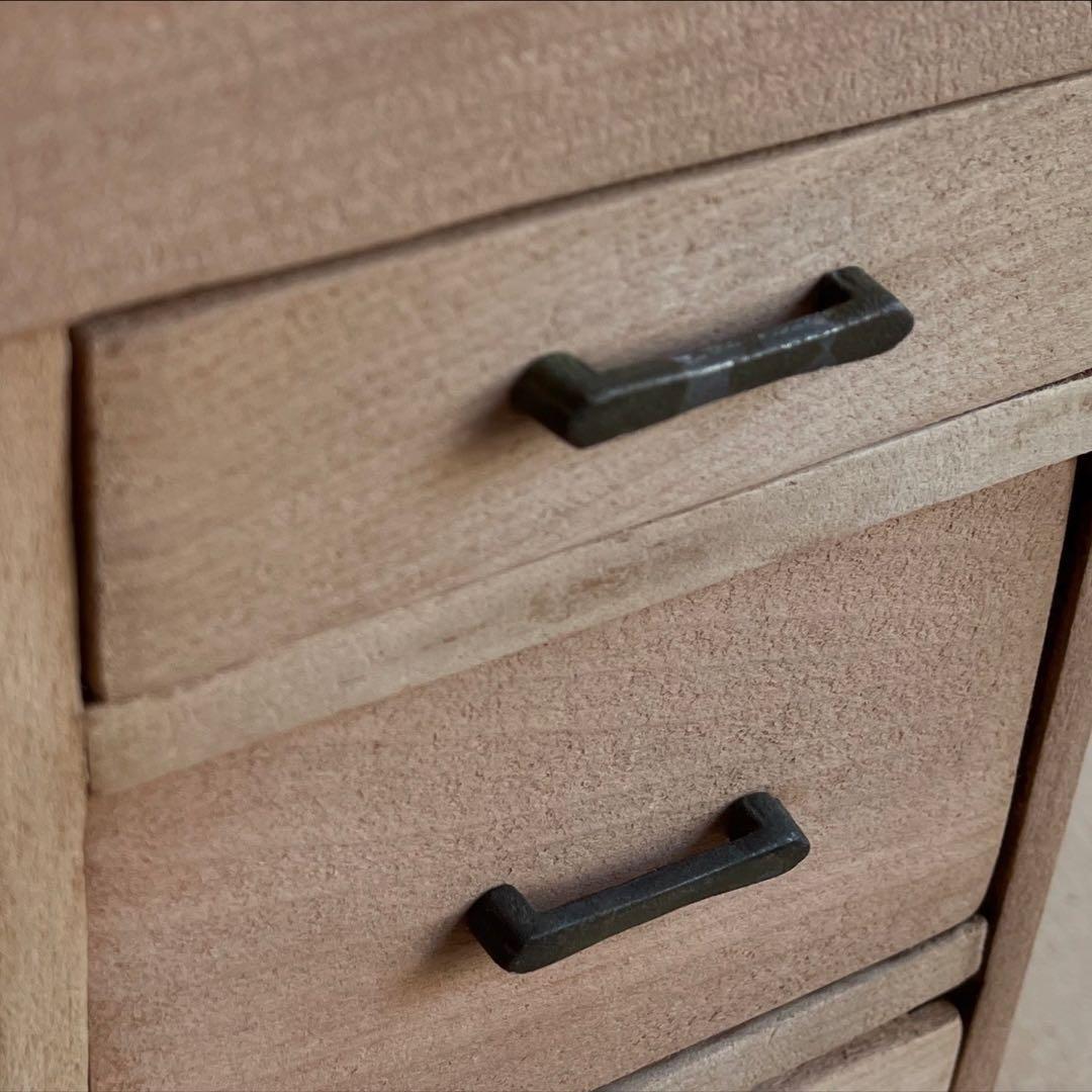 古い裁縫箱　小引き出し　棚　レトロ　古道具　アンティーク