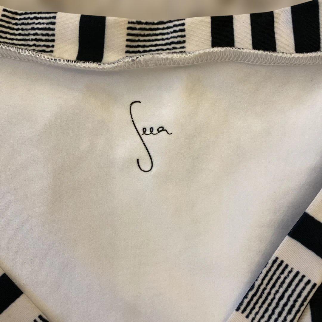 本日限定価格‼︎ Seea ストライプ Vネック ワンピース水着