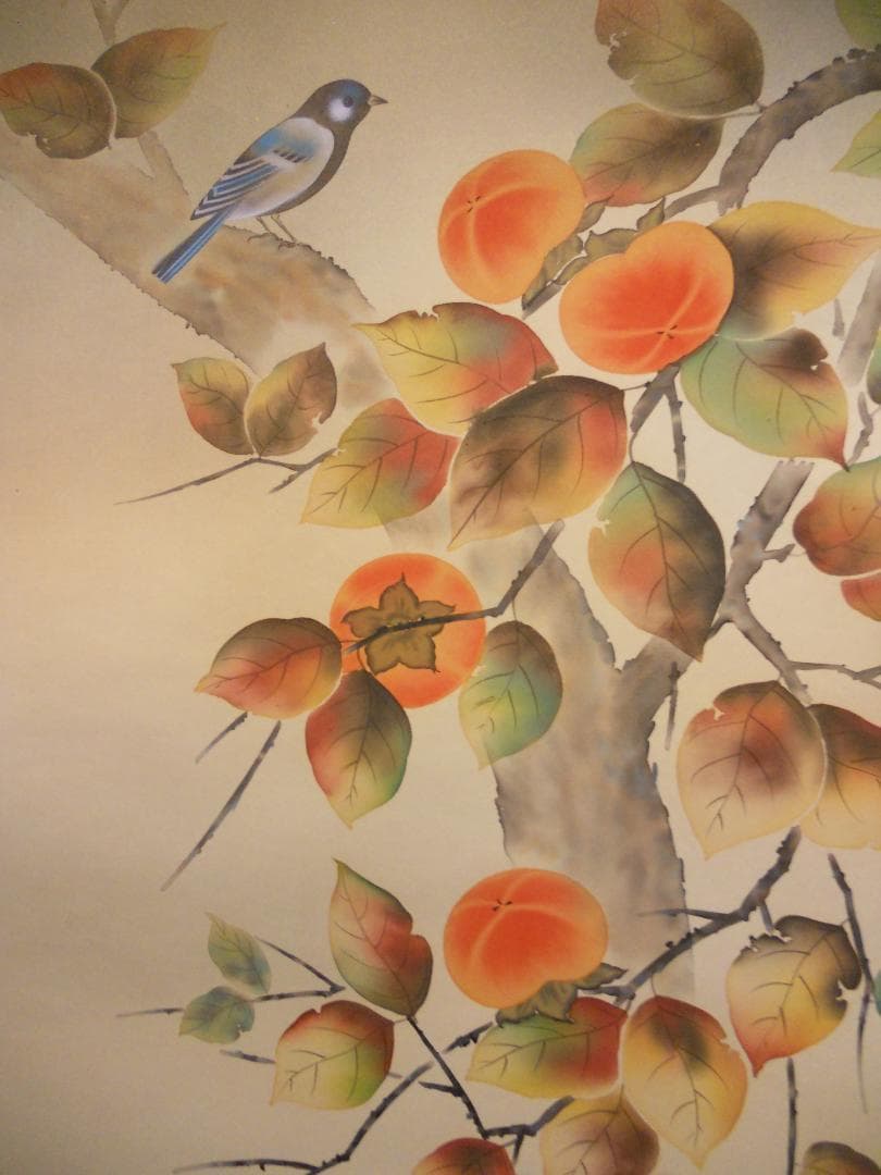 まろんママ掛け軸 横山香秋 『 古都清秋 』 絹本 希少 軸装 掛軸 美品