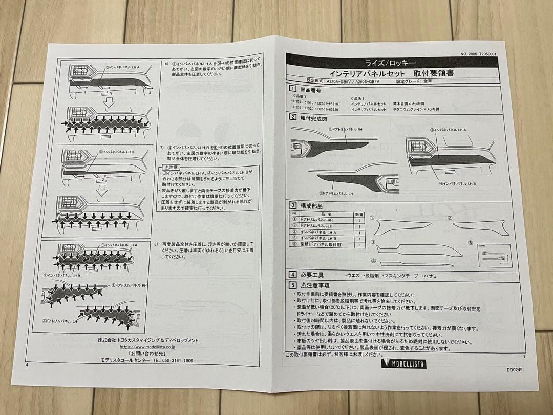 モデリスタ　ドアトリムパネルセット　ライズ/ロッキー