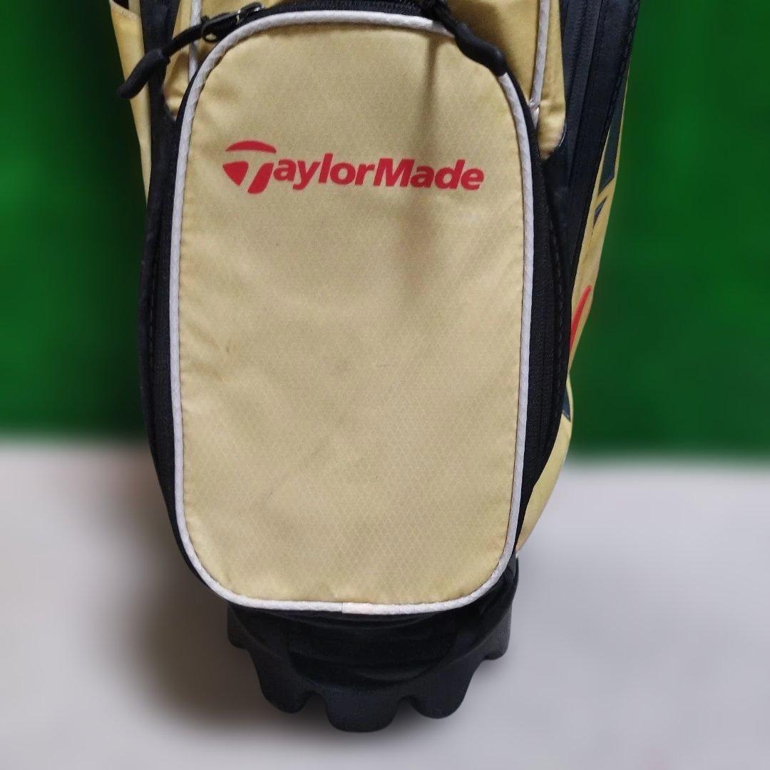 ※美品TaylorMadeスタンド式キャディバッグ ベージュ/黒フード無 int