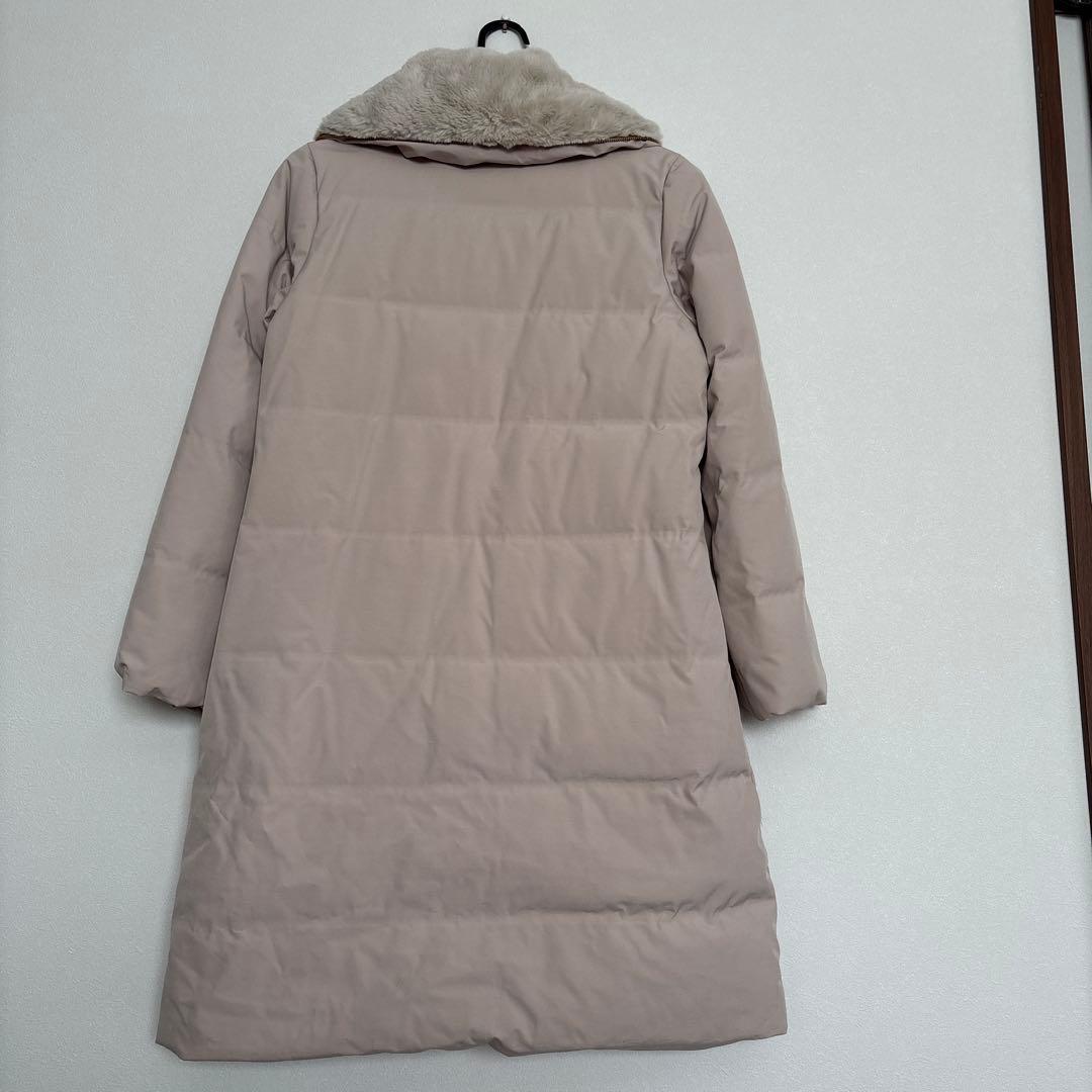 DoUDoU ドゥドゥ ファー付きダウンフェザーコート ベージュ38