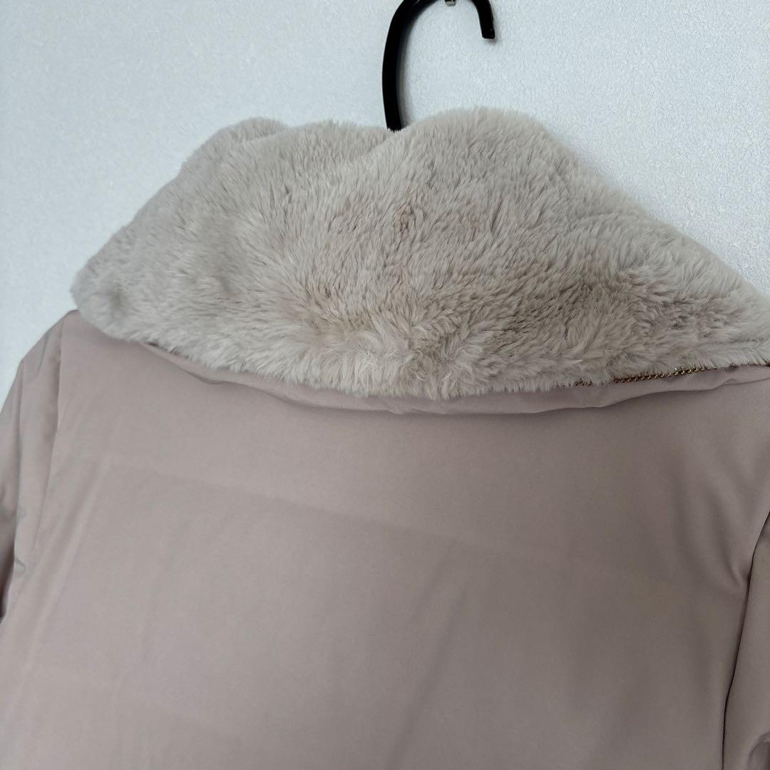 DoUDoU ドゥドゥ ファー付きダウンフェザーコート ベージュ38