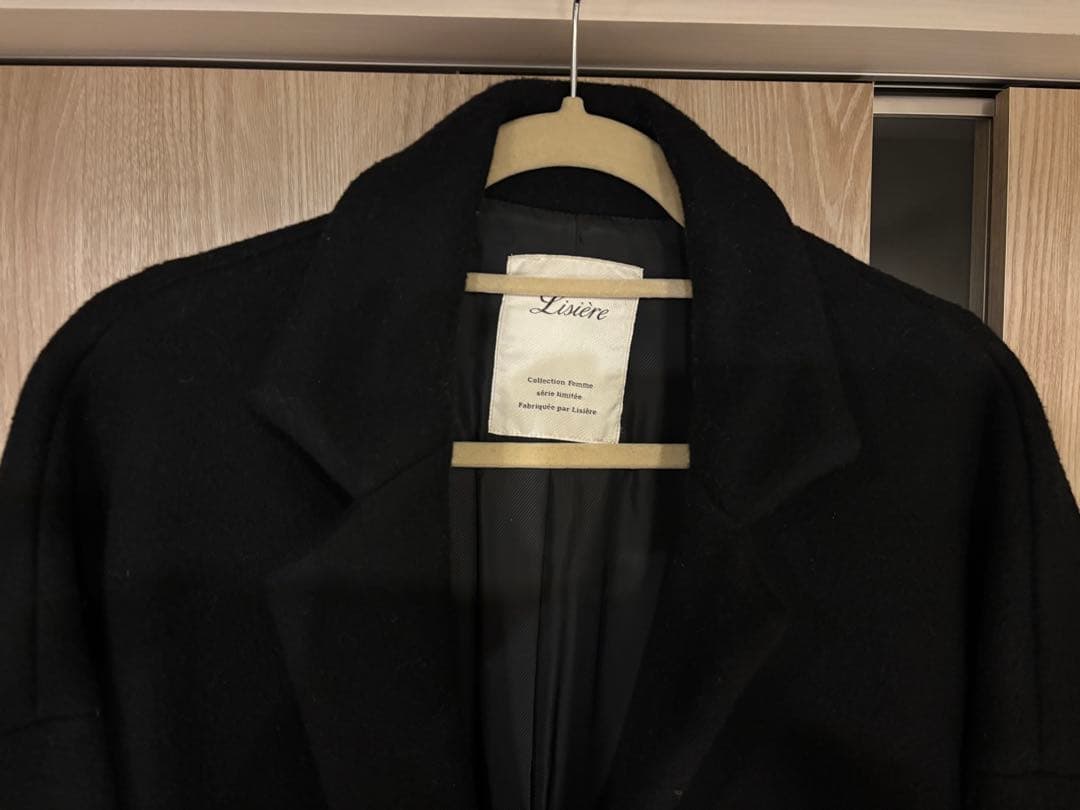 アパルトモン　黒チェスターコート　OVERSIZE CHESTER COAT