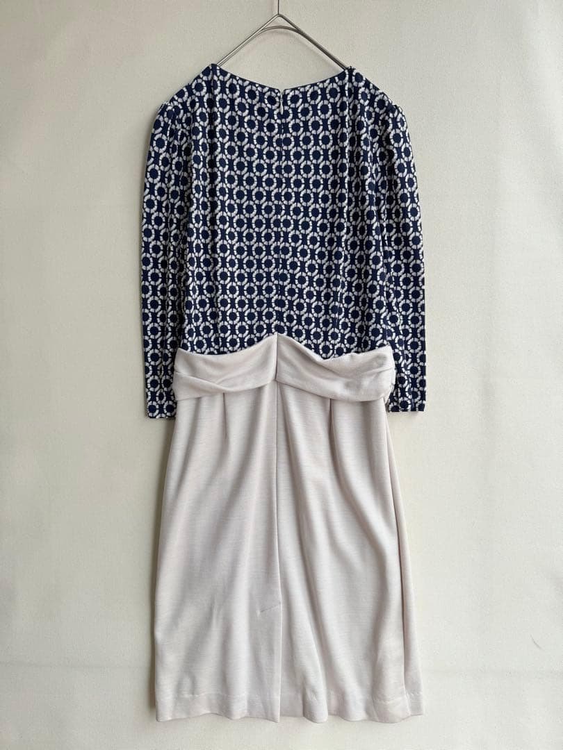 美品　kay me ケイミー　レディース　ワンピース　9号　ネイビー　ベージュ