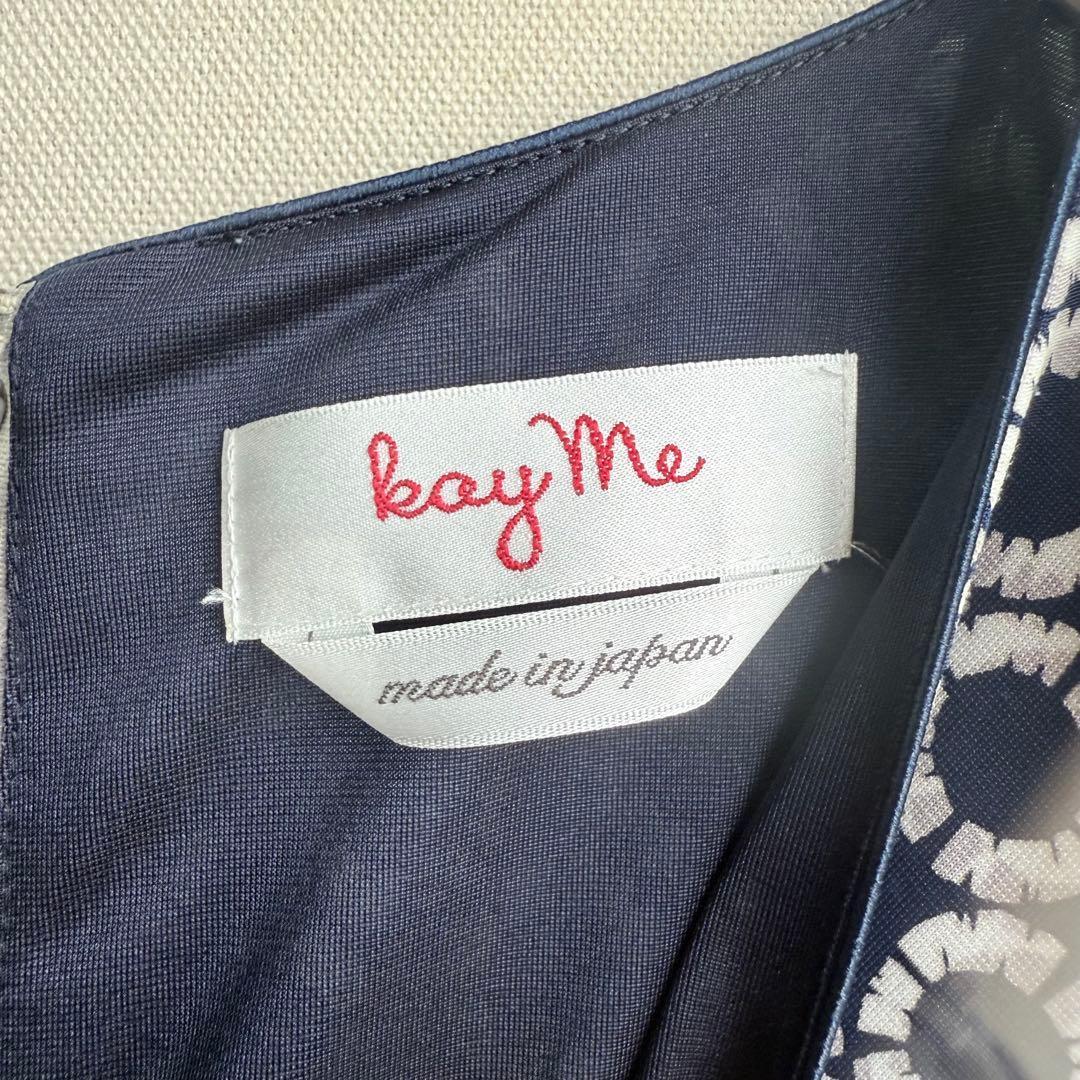美品　kay me ケイミー　レディース　ワンピース　9号　ネイビー　ベージュ