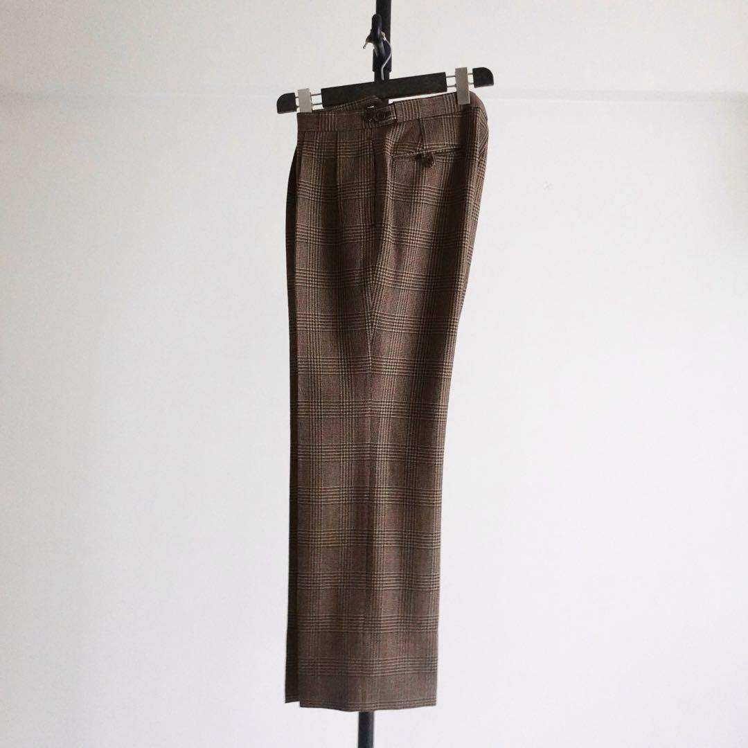 Polo RalphLauren グレンチェック　サイドアジャスタートラウザーズ