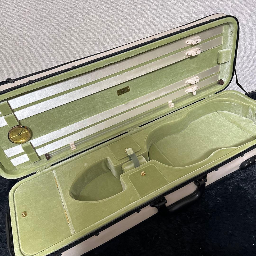 高級 Lang バイオリンケース 4/4サイズ 弦楽器 湿度計付き