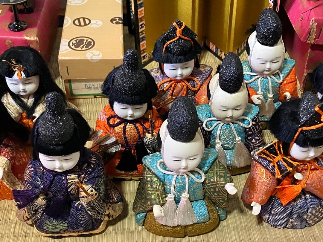 美品 春光作 ひな人形 大量セット 昭和 レトロ 雛祭り 雪洞 掛盤膳揃 雲絹縁