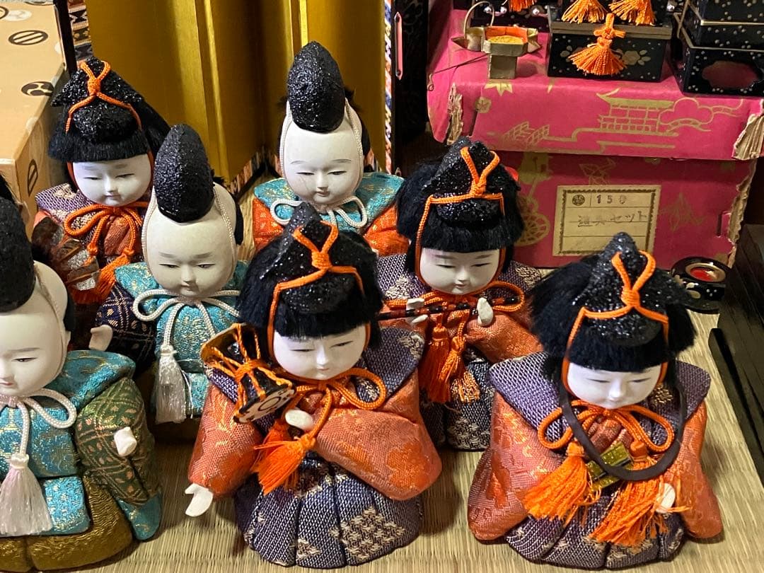 美品 春光作 ひな人形 大量セット 昭和 レトロ 雛祭り 雪洞 掛盤膳揃 雲絹縁