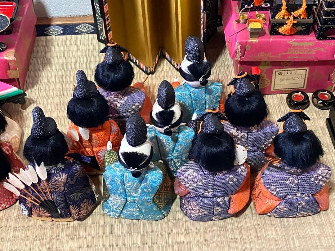 美品 春光作 ひな人形 大量セット 昭和 レトロ 雛祭り 雪洞 掛盤膳揃 雲絹縁