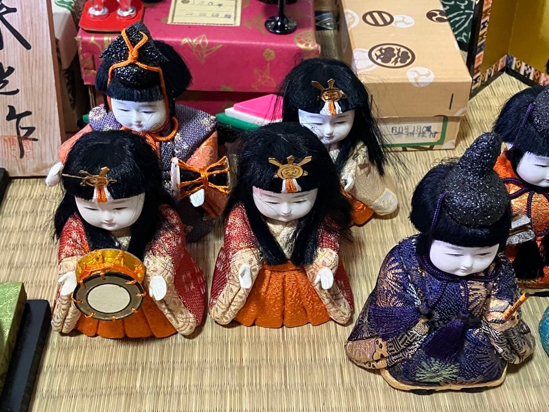 美品 春光作 ひな人形 大量セット 昭和 レトロ 雛祭り 雪洞 掛盤膳揃 雲絹縁