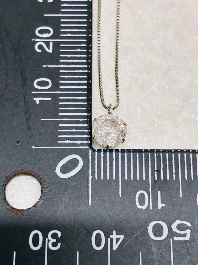 大粒 0.90ct PT900/PT850 ダイヤモンド プラチナ ネックレス