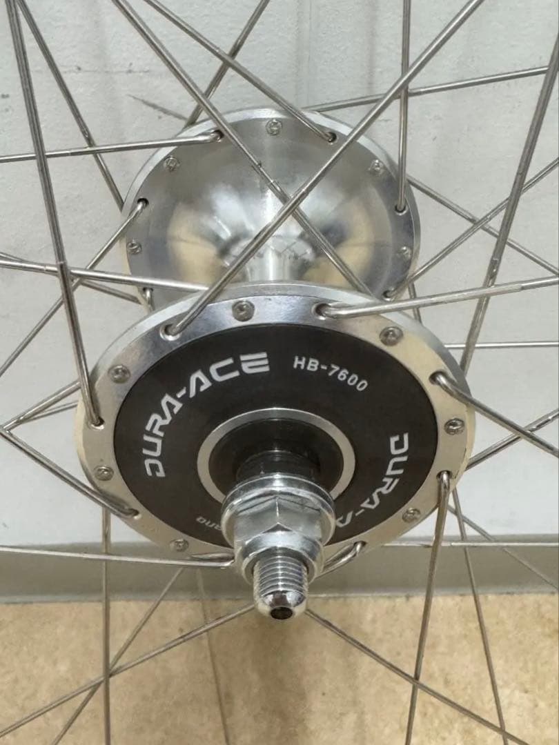 競輪 完組ホイール前輪 アラヤADX-5リム・シマノDURA-ACEハブ