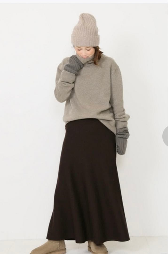 【クリーニング済】カシミヤ100% ドゥーズィエムクラス アームウォーマー　黒