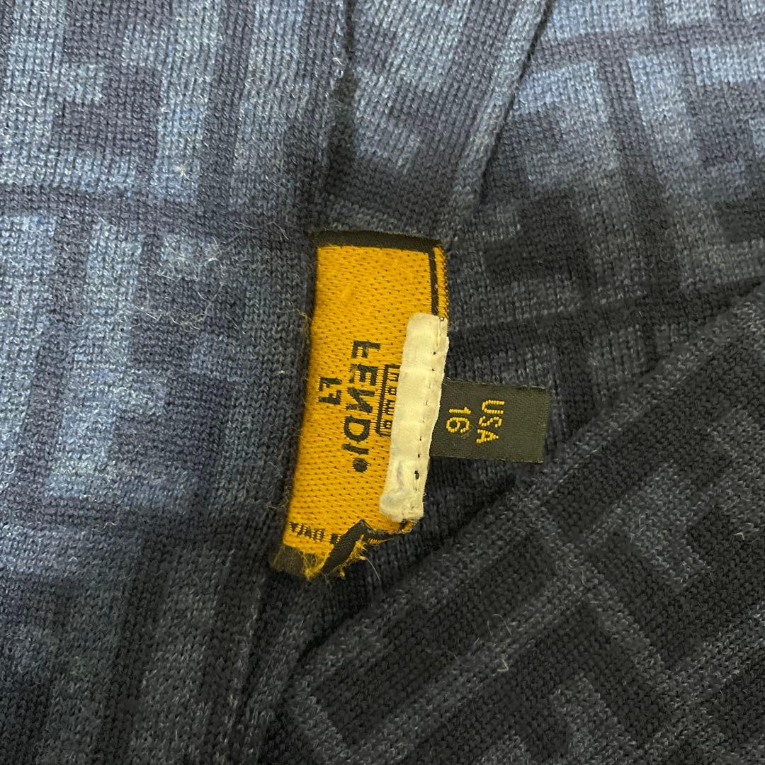 ヴィンテージ フェンディ ウールマフラーフェンディ モノグラム ラムウール