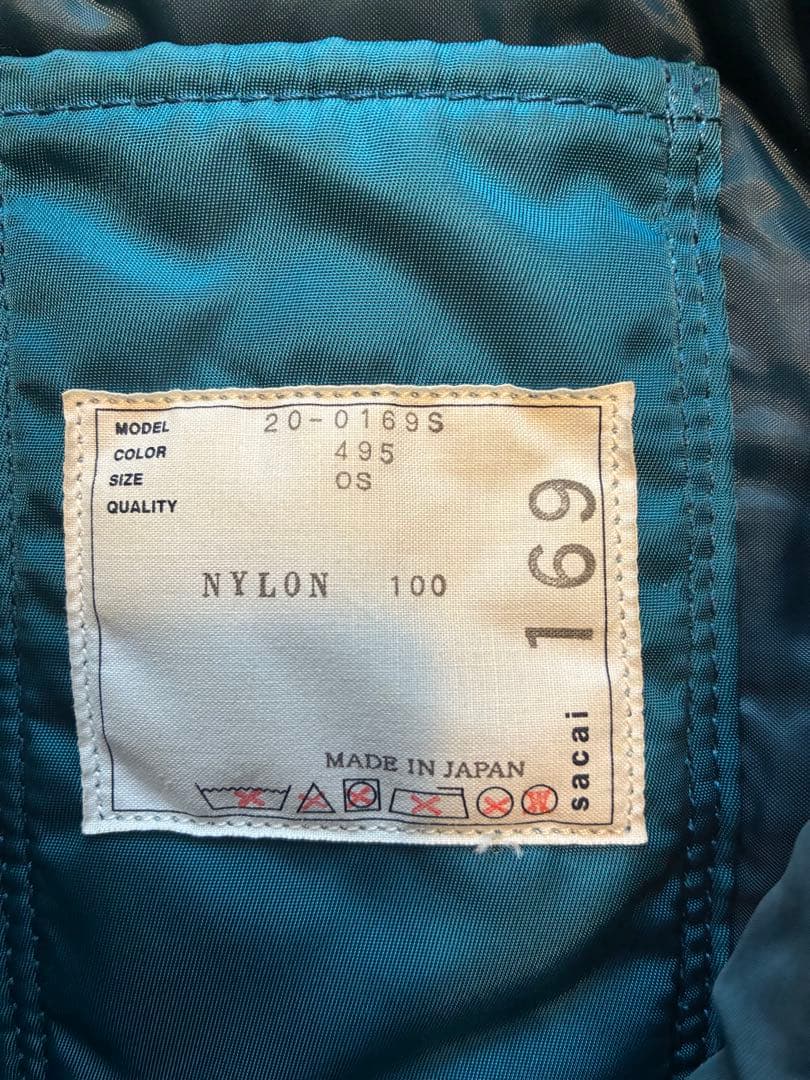 sacai × poter ヘルメットバッグ ターコイズ サカイ ポーター