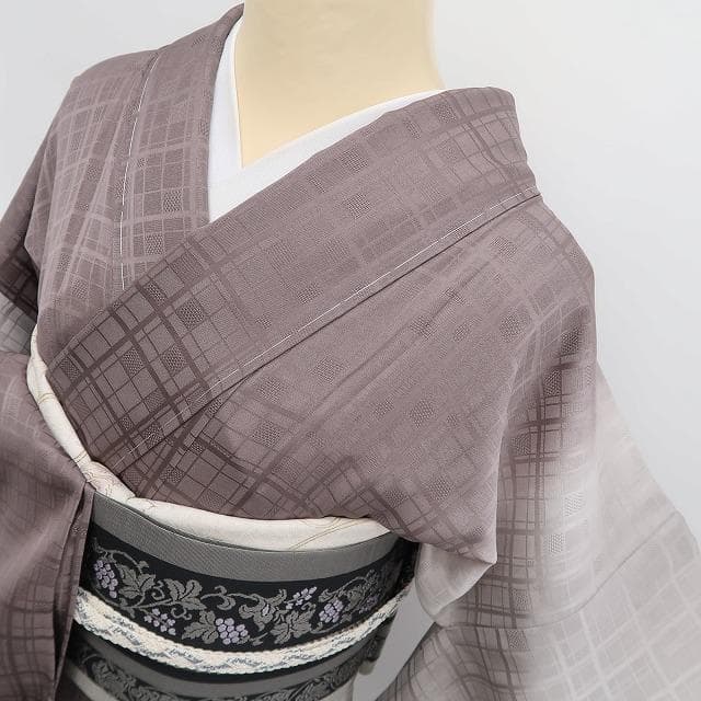 新品 夏単衣 縦暈し“創作着物でお洒落度100%！”仕付け糸付 付下げ 6645